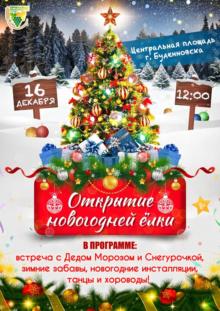 Открытие главной новогодней Елки Прикумья.